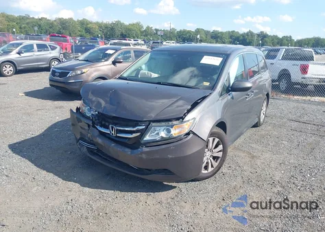 2017 Honda Odyssey Ex-L из США, поврежденный, VIN 5FNRL5H69HB009572